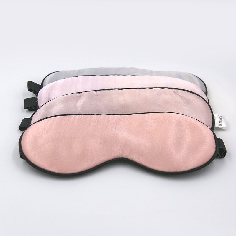 Black Trimmed Silk Sleep Eye Mask RachelSilk United States