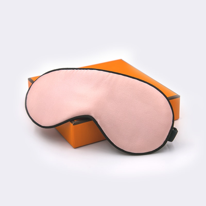 Black Trimmed Silk Sleep Eye Mask RachelSilk United States