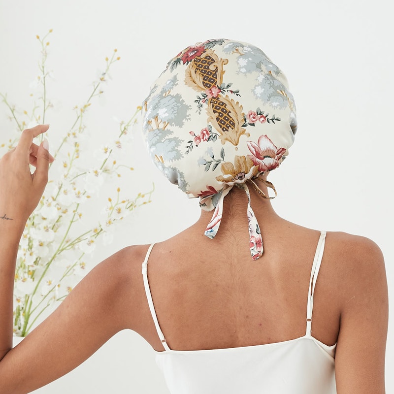 Silk Floral Bonnet | 19 Momme | Double Lined