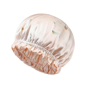 Silk Floral Bonnet | 19 Momme | Double Lined