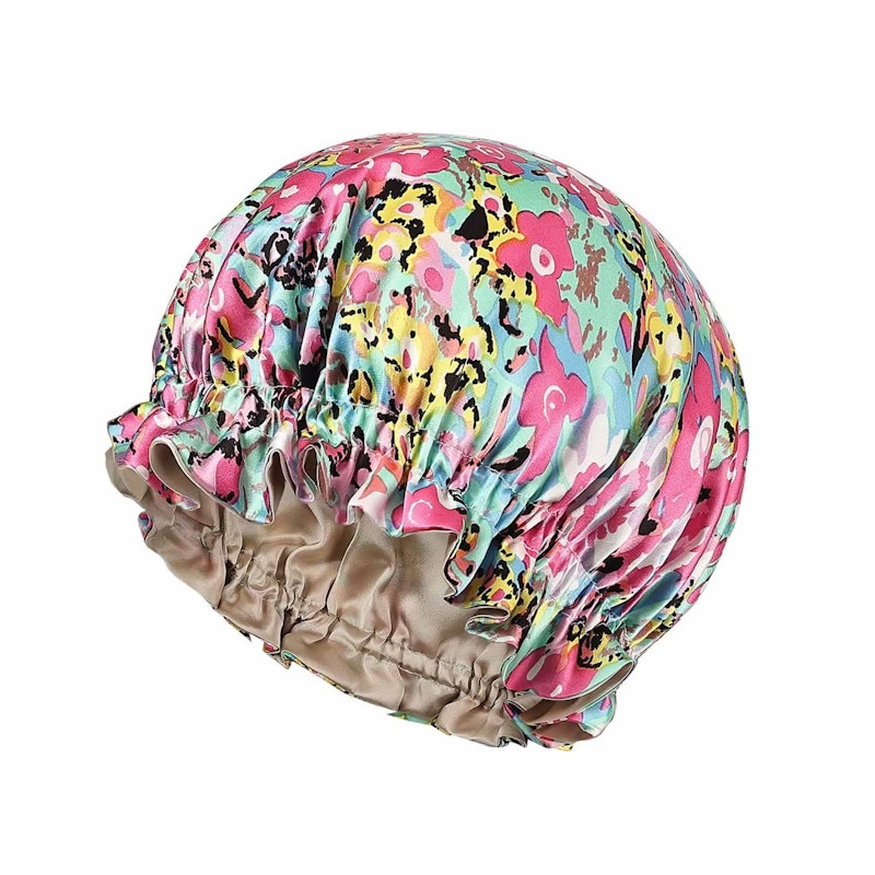 Silk Floral Bonnet | 19 Momme | Double Lined
