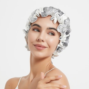 Silk Floral Bonnet | 19 Momme | Double Lined