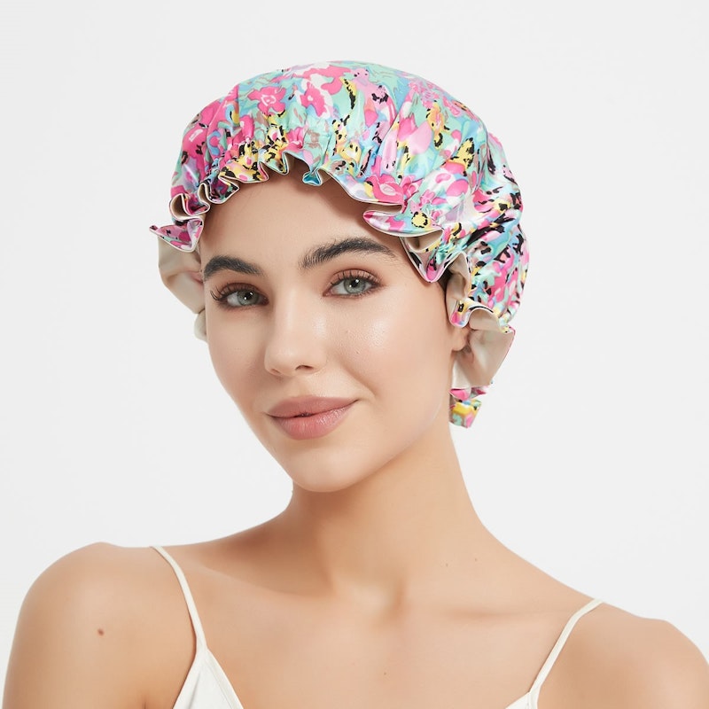 Silk Floral Bonnet | 19 Momme | Double Lined
