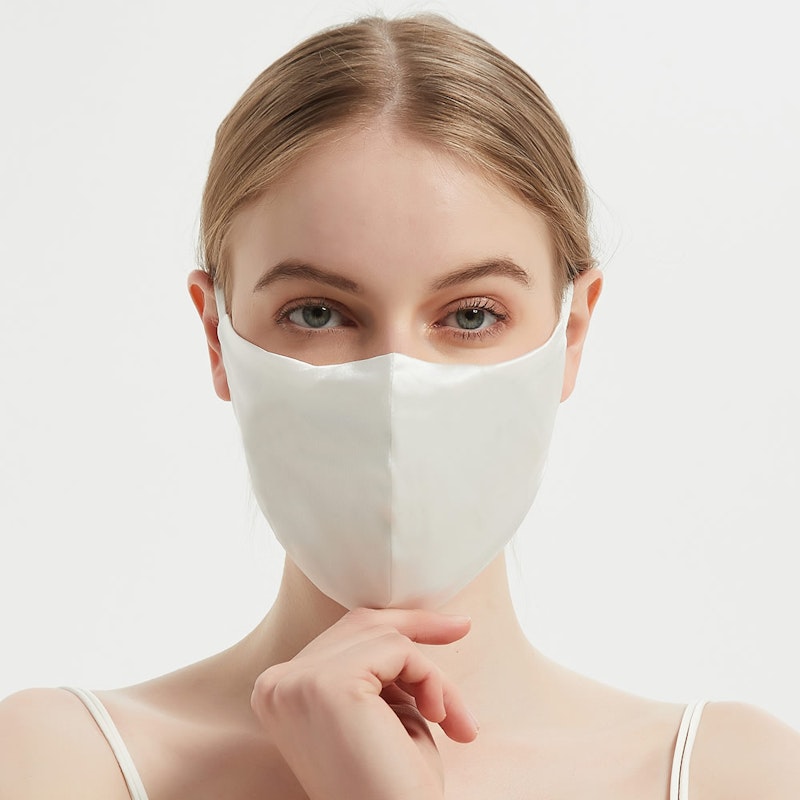 100% Silk Face Mask With Nose Wire & Filter Pocket