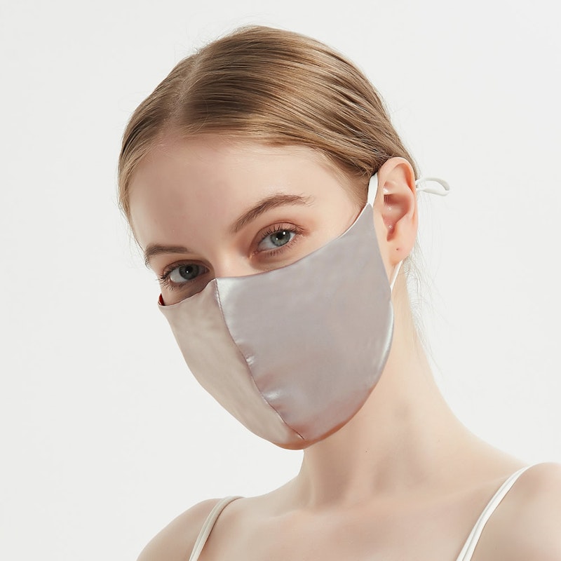 100% Silk Face Mask With Nose Wire & Filter Pocket