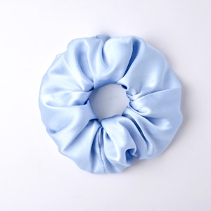 Luxurious Silk Flower Hair Scrunchie Large Size 22 Momme