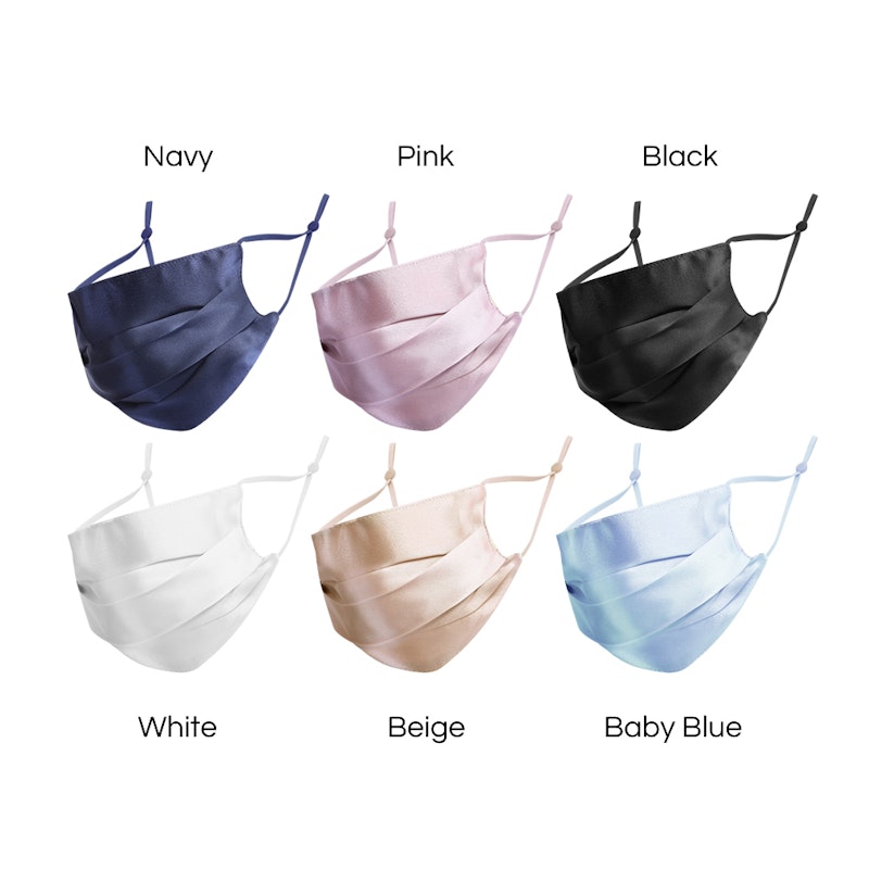 3 Pack Silk Face Mask Double Lined With Nose Wire