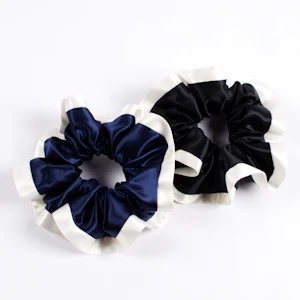 6 Packs Set Silk Scrunchies of Contra-Color