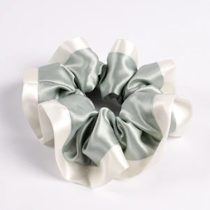 6 Packs Set Silk Scrunchies of Contra-Color