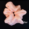 Organza Flower Silk Scrunchie MILKY WAY Color