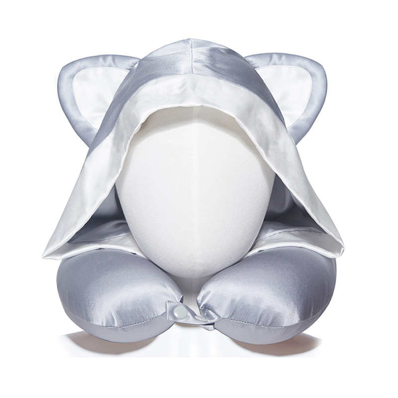 Cat Shaped Silk Cover Neck Pillow RachelSilk United States
