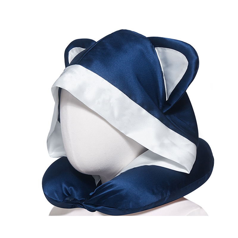 Cat Shaped Silk Cover Neck Pillow RachelSilk United States