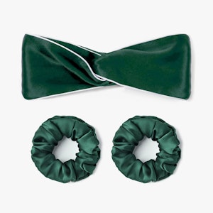 Women Silk Twisted Headband and Scrunchies Set