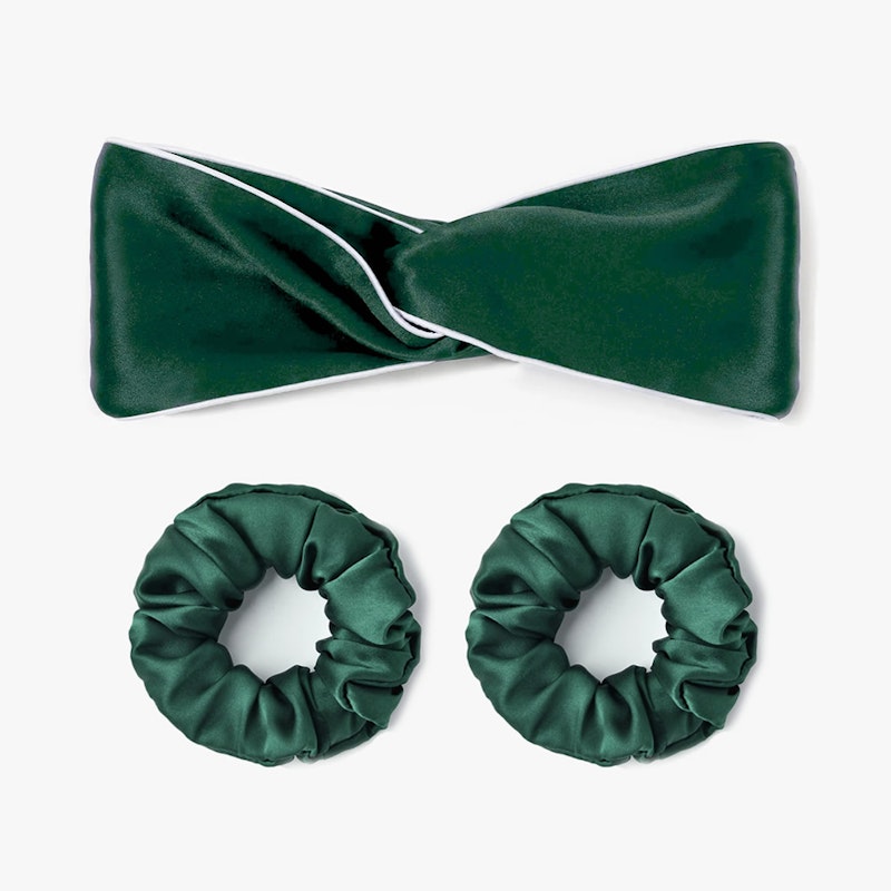 Women Silk Twisted Headband and Scrunchies Set