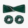 Women Silk Twisted Headband and Scrunchies Set Color