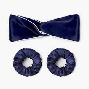 Women Silk Twisted Headband and Scrunchies Set