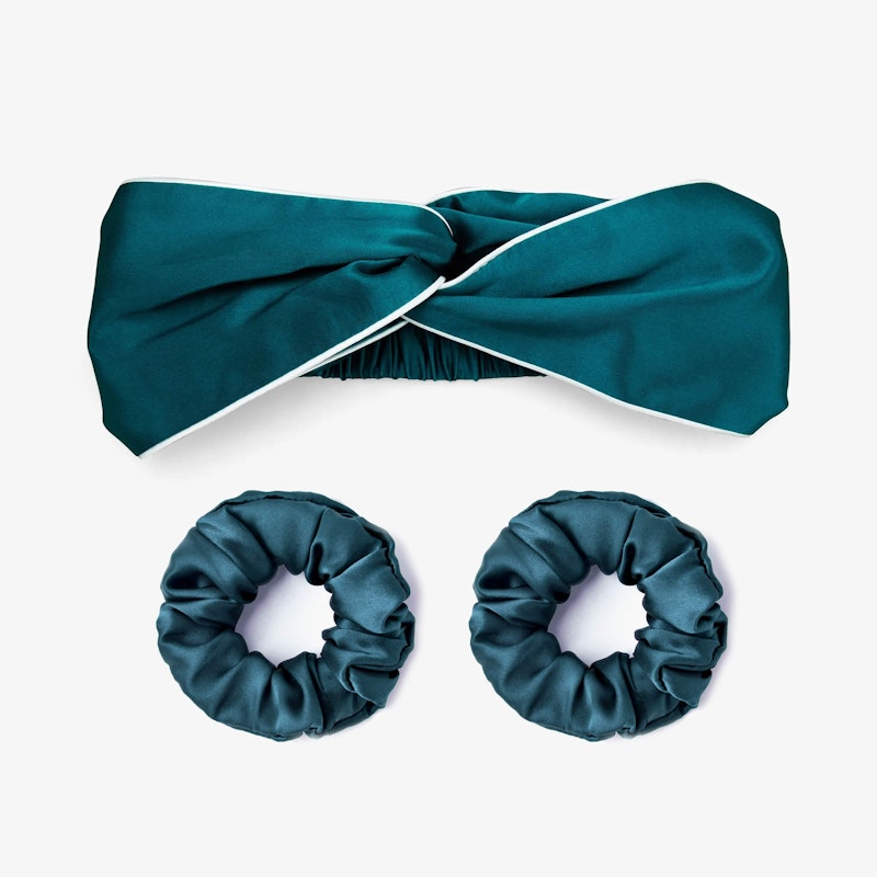 Women Silk Twisted Headband and Scrunchies Set