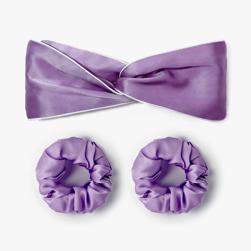 Women Silk Twisted Headband and Scrunchies Set