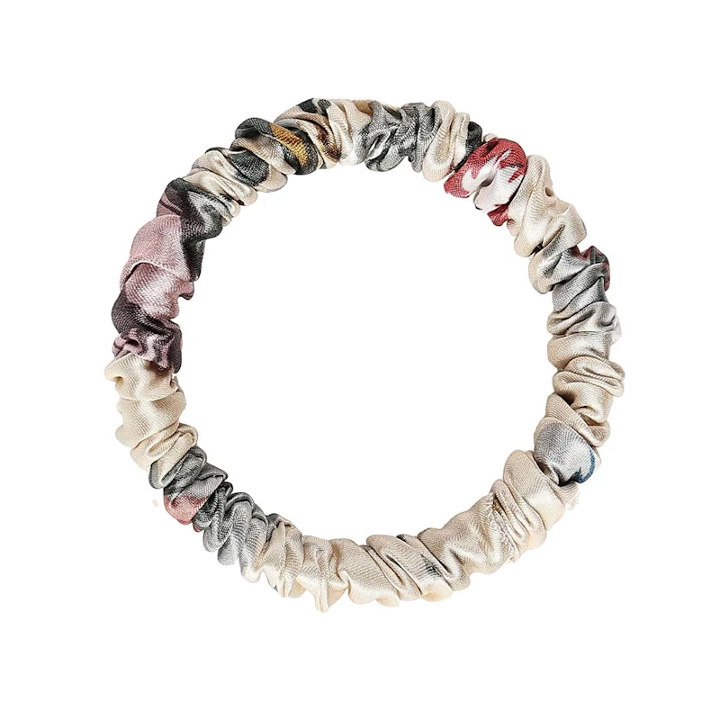 3 Pack Floral Silk Scrunchies Set of Different Sizes
