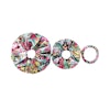 3 Pack Floral Silk Scrunchies Set of Different Sizes Color