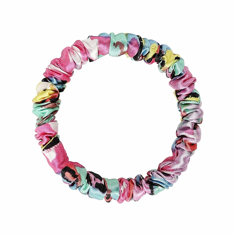 3 Pack Floral Silk Scrunchies Set of Different Sizes
