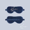 Zodiac Embroidered Silk Eye Mask Navy Blue Color