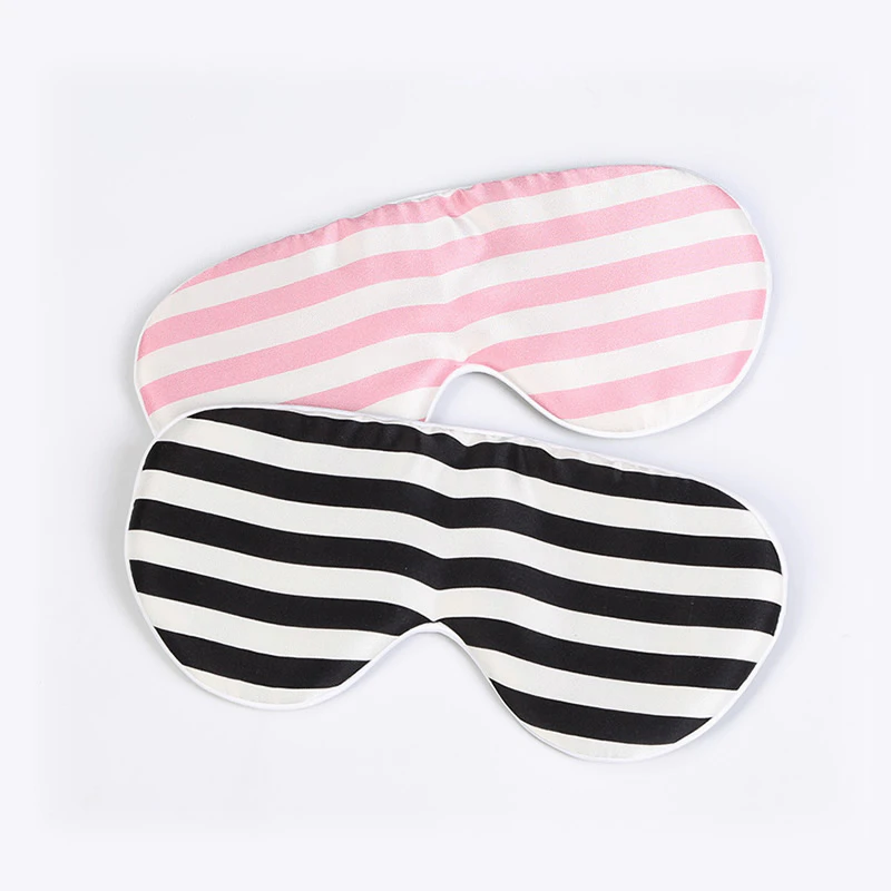 Patterned Eye Masks Classic Striped Pattern Silk Eye Mask Large | RachelSilk | United States