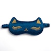 Embroidered Cat Shaped Silk Sleep Eye Mask Color