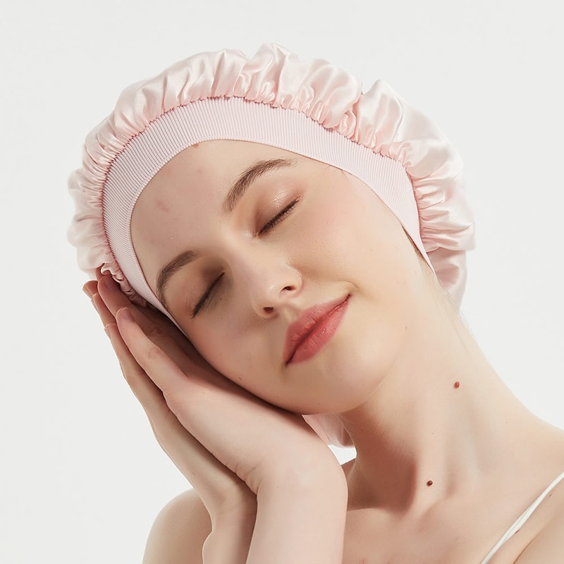 Traceless Elastic Band Silk Bonnet Silk Night Hair Wrap
