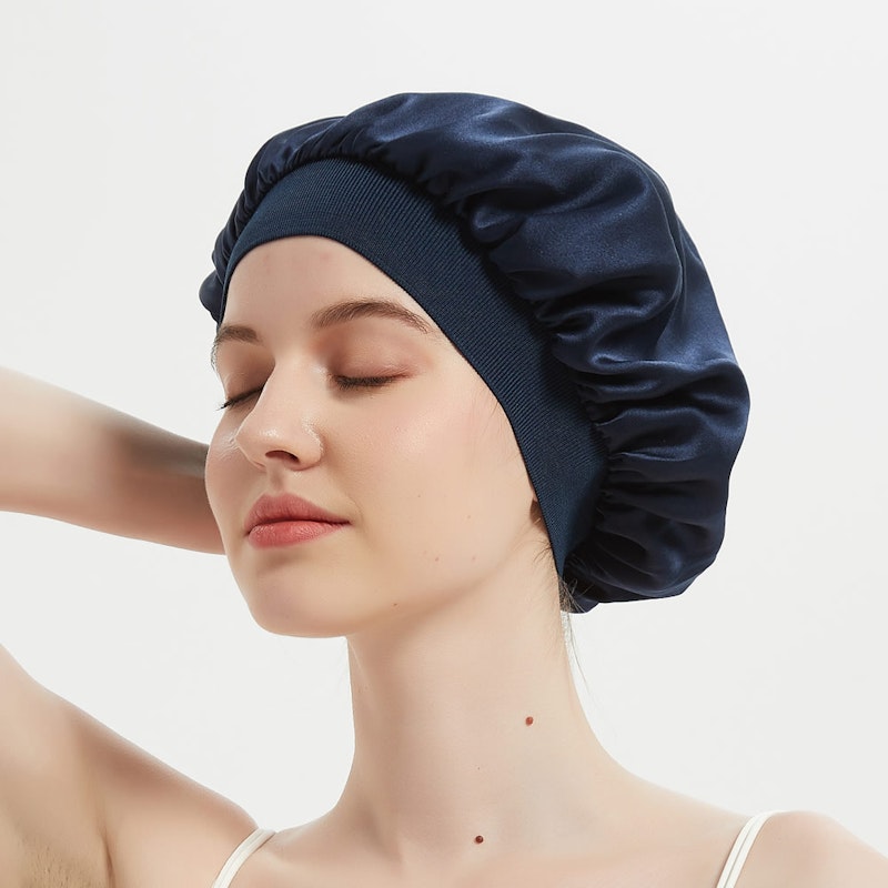 Traceless Elastic Band Silk Bonnet Silk Night Hair Wrap