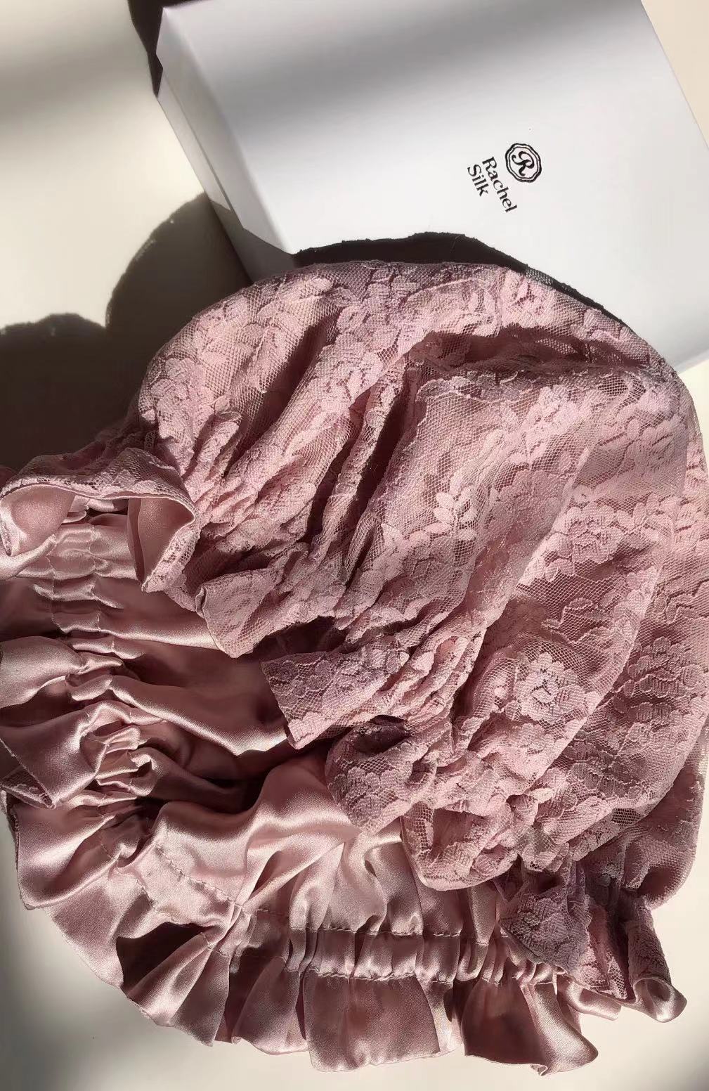 Silk Lace Bonnet | 19 Momme | Double Lined | RachelSilk | United