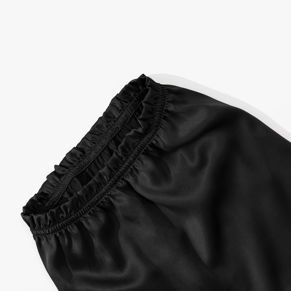 Long Silk Sleep Bonnet | 19 Momme detail Image