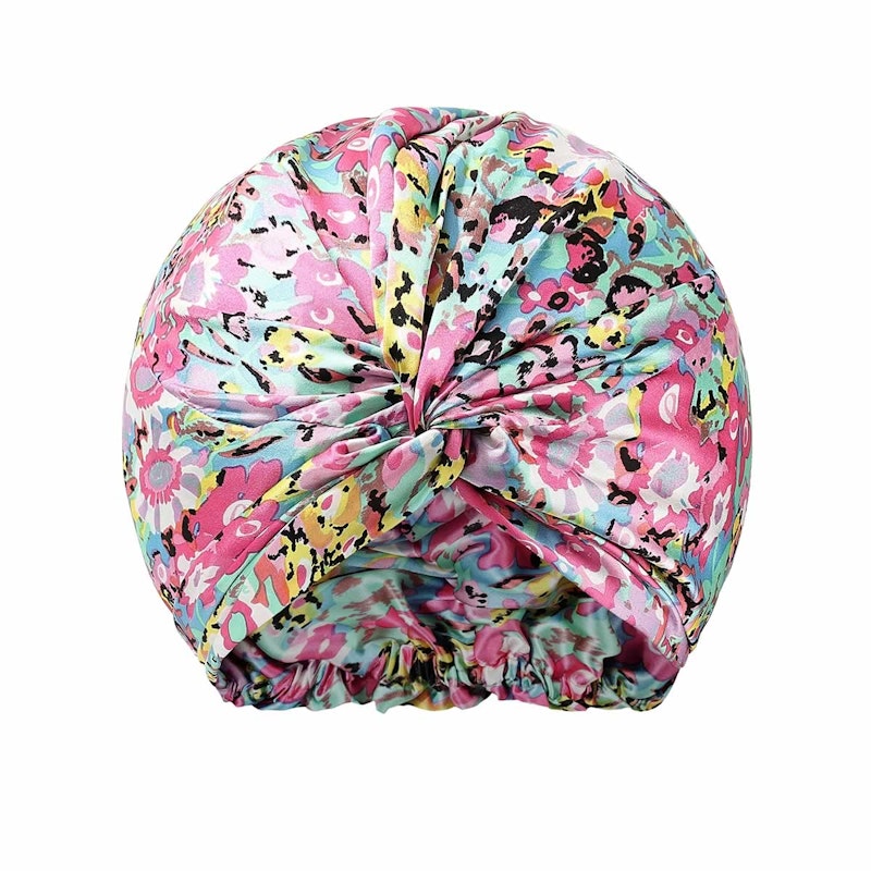 Floral Silk Twisted Bonnet | 19 Momme | Double Layer