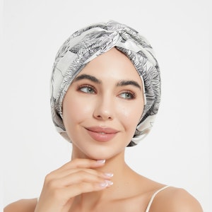 Floral Silk Twisted Bonnet | 19 Momme | Double Layer
