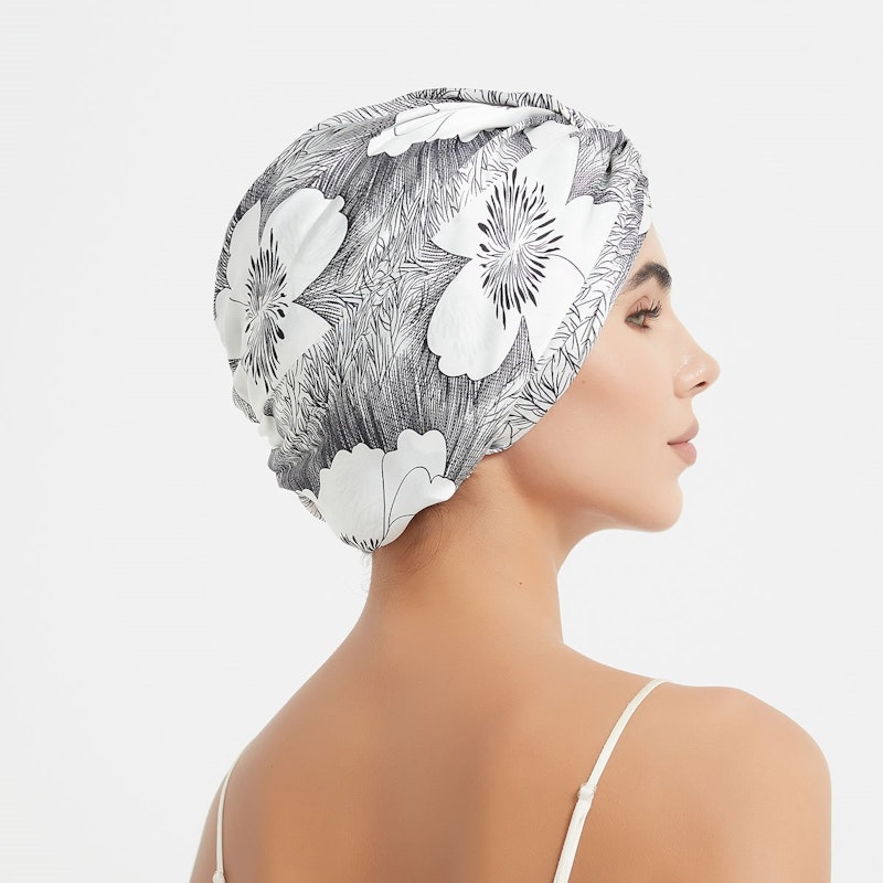 Floral Silk Twisted Bonnet | 19 Momme | Double Layer