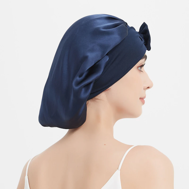 Silk Sleep Cap with Elastic Ribbon | 22 Momme