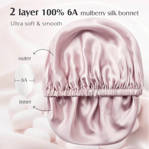 Extra Large Silk Buckled Bonnet | 19 Momme | Double Layer