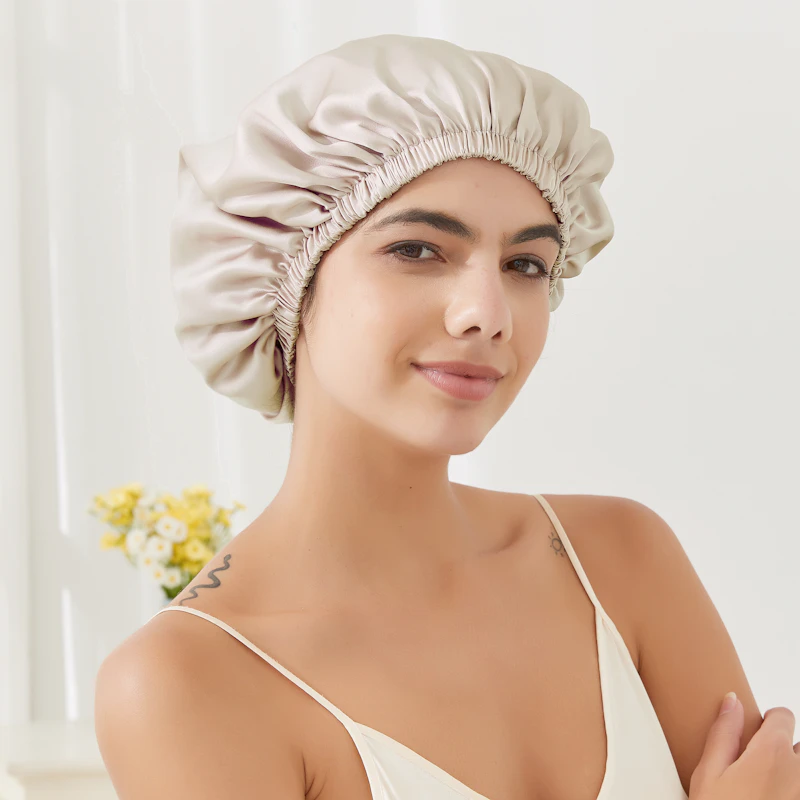 Extra Large Silk Buckled Bonnet | 19 Momme | Double Layer