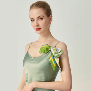 Double-Lined Silk Twill Ribbon Scarf Extra Length