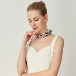 Double-Lined Silk Twill Ribbon Scarf Extra Length