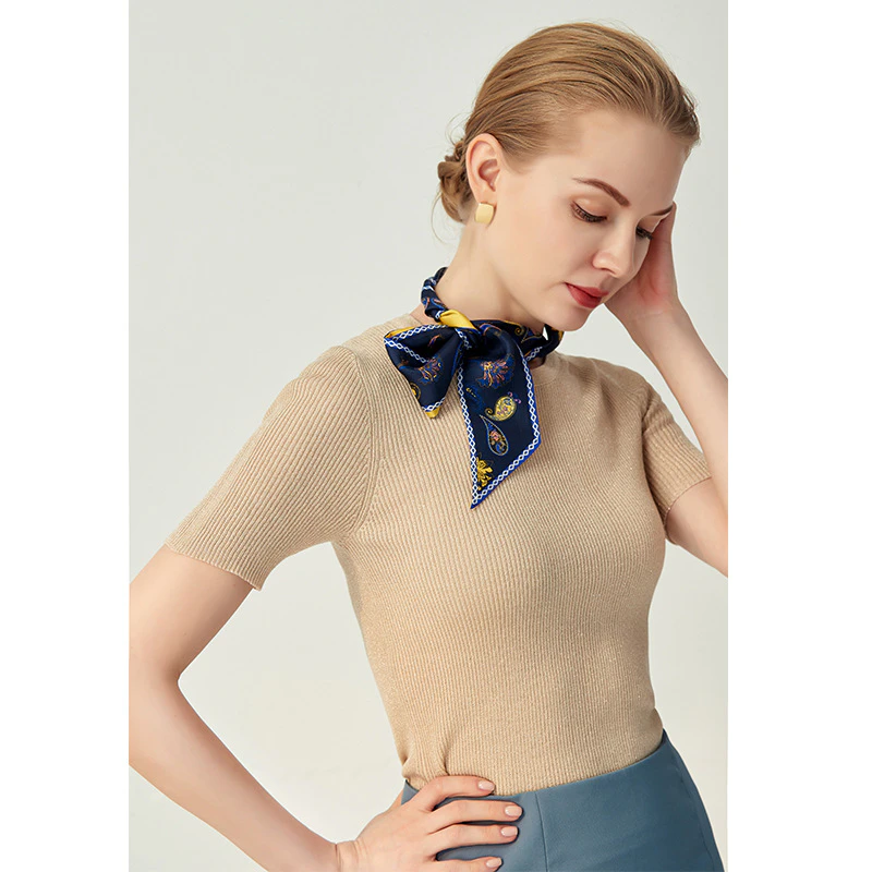 Double-Lined Silk Twill Ribbon Scarf Extra Length