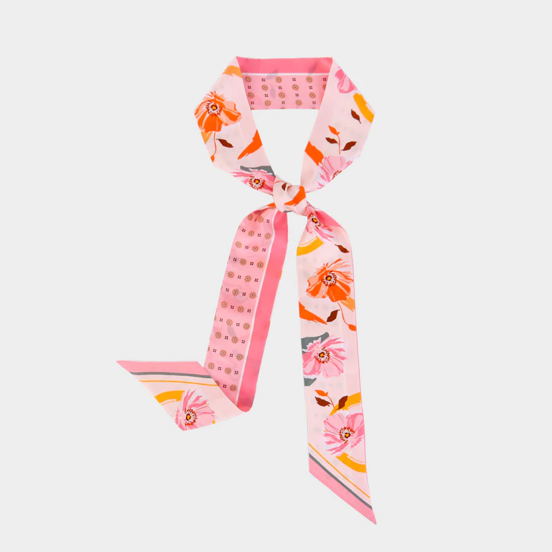 Double-Lined Silk Twill Ribbon Scarf Extra Length