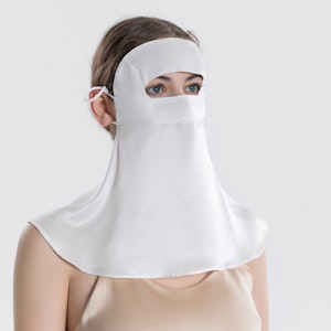 Extra Long Silk Face Neck Covering for Summer Sunproof