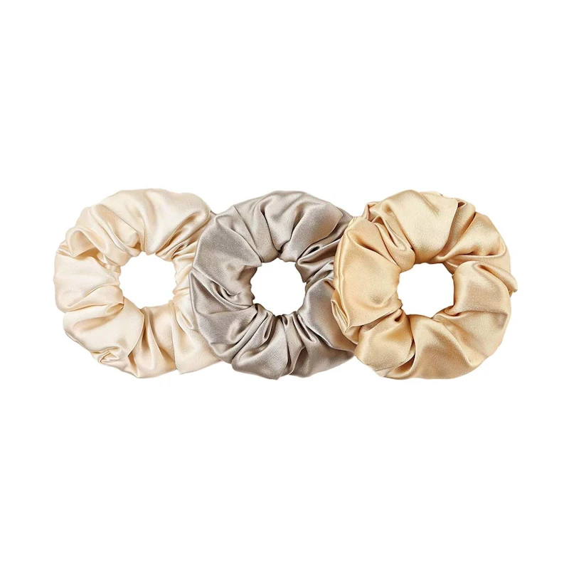 3 Pack Silk Scrunchies | 30 Momme | Medium