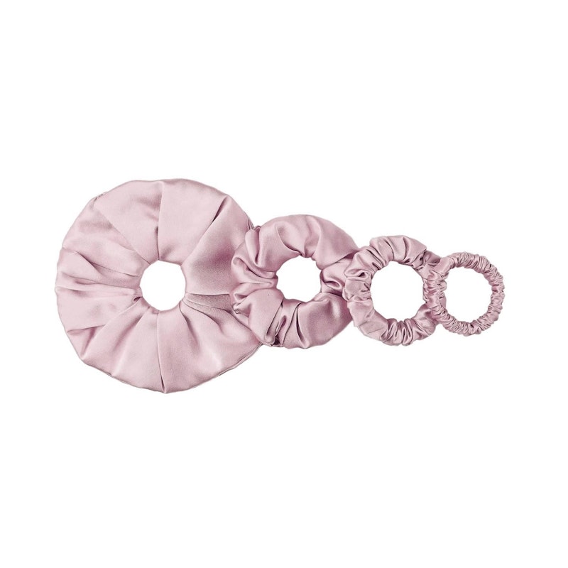 4 Pack Silk Scrunchies Set | 30 Momme