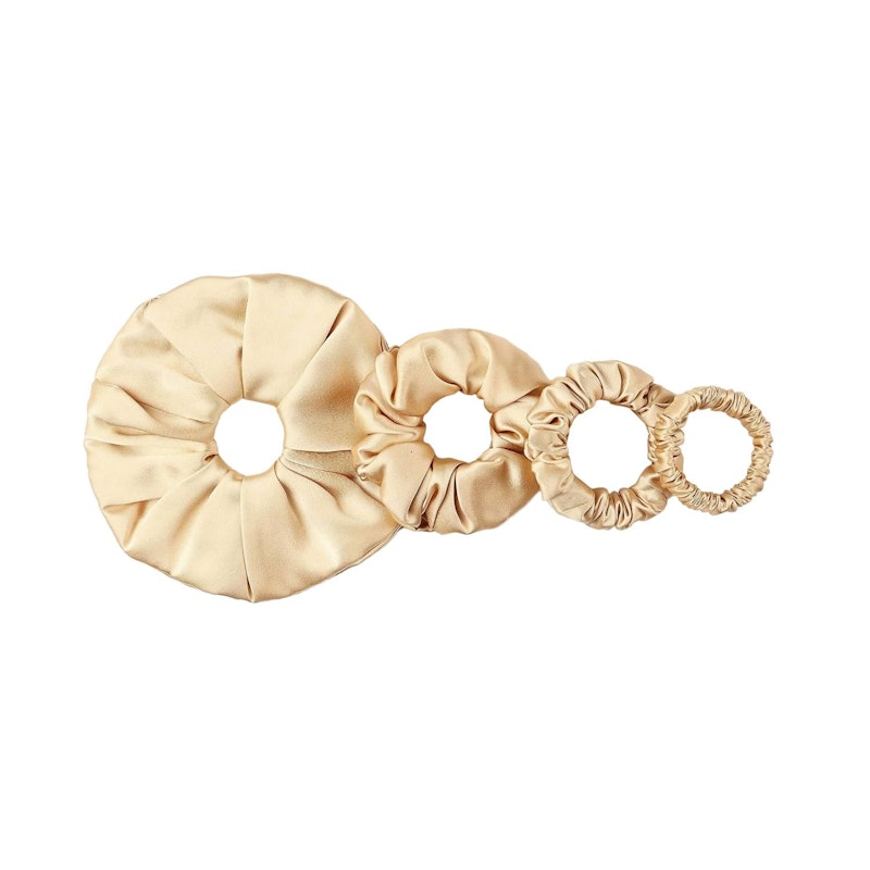 4 Pack Silk Scrunchies Set | 30 Momme
