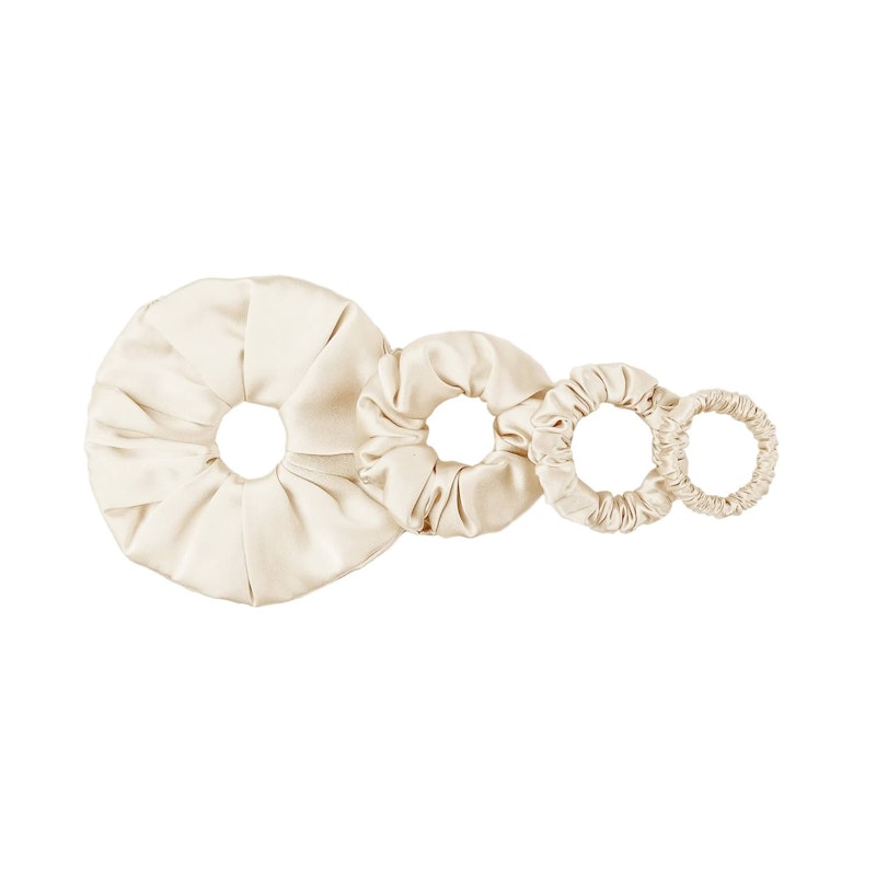 4 Pack Silk Scrunchies Set | 30 Momme