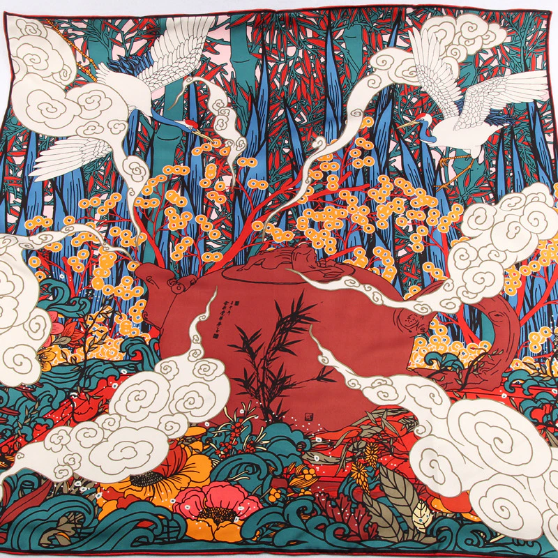 Silk Twill Scarf 90 | THE PRAIRIES