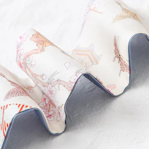 Cute Skinny Floral Print Silk Twill Ribbon Scarf