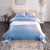 4PCS 19 Momme Seamless Silk Bedding Sheets Duvet Cover Pillowcases Set Color
